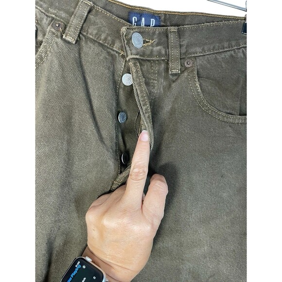 VINTAGE‎ Gap Jeans Womens 10 Green Mom High Rise Western Classic Fit USA 90s - Picture 4 of 13